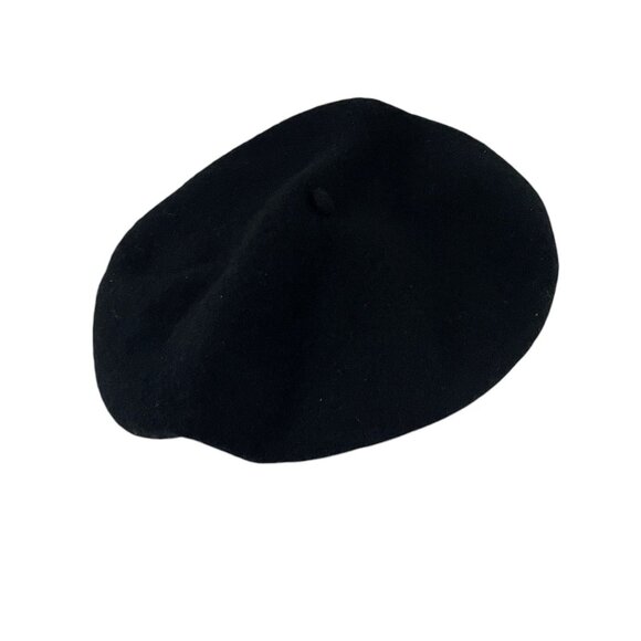 H&M Wool Blend Black Beret Hat Versatile One Size Unisex Winter Paris - Picture 1 of 8